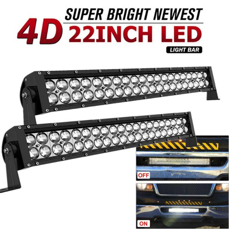2x 24inch 560w Led Light Bars Cree Combo Beam For Jeep Suv Atv Offroad Driving