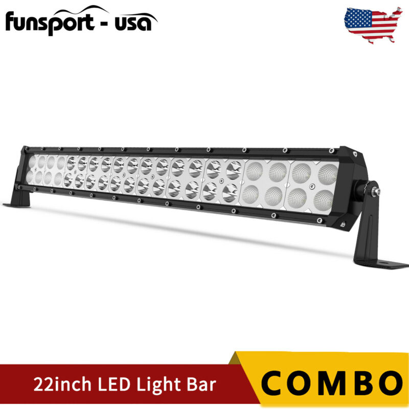 22inch 120w Led Light Bar Spot Flood Combo Fits Ford Offroad Truck Suv Atv 24"in