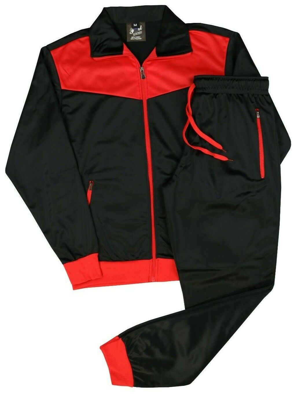 Men Tracksuit Spring Suit Gym Jogging Activewear (2 Tone)  S M L Xl 2xl 3xl 4xl
