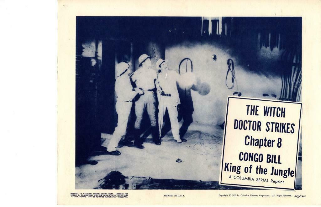 Congo Bill King Of The Jungle 1957 Re-release Lobby Card Serial Cleo Moore