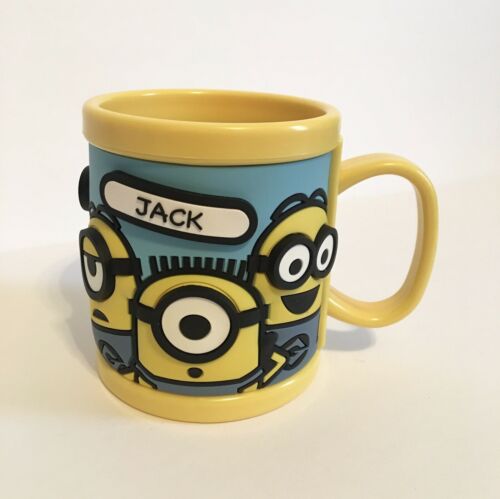 Universal Studios Plastic Rubber Despicable Me Minion Jack Relief Coffee Cup Mug