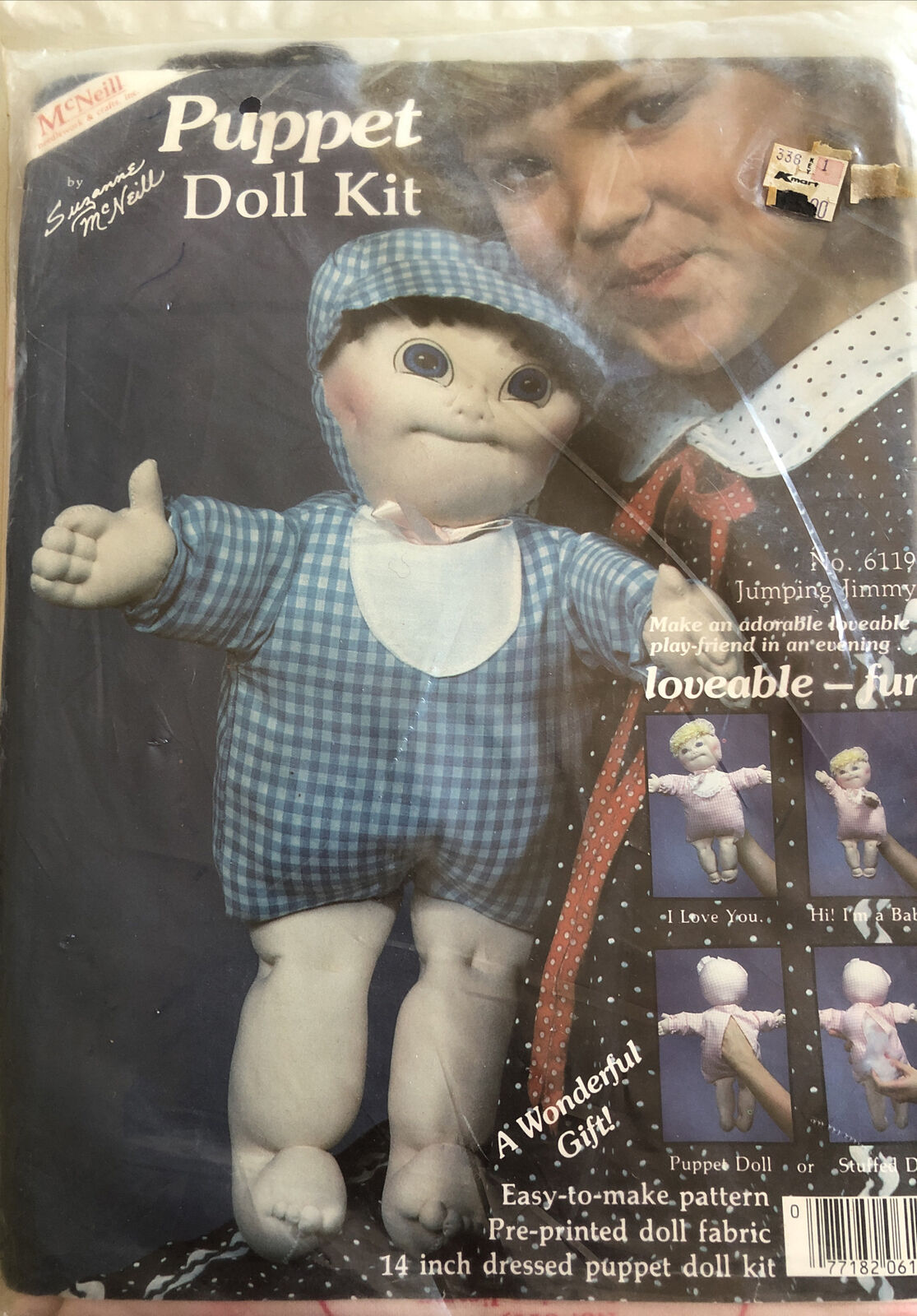 Suzanne Mcneill Jumping Jimmy Puppet Doll Vintage Kit #6119 New 14" 1984