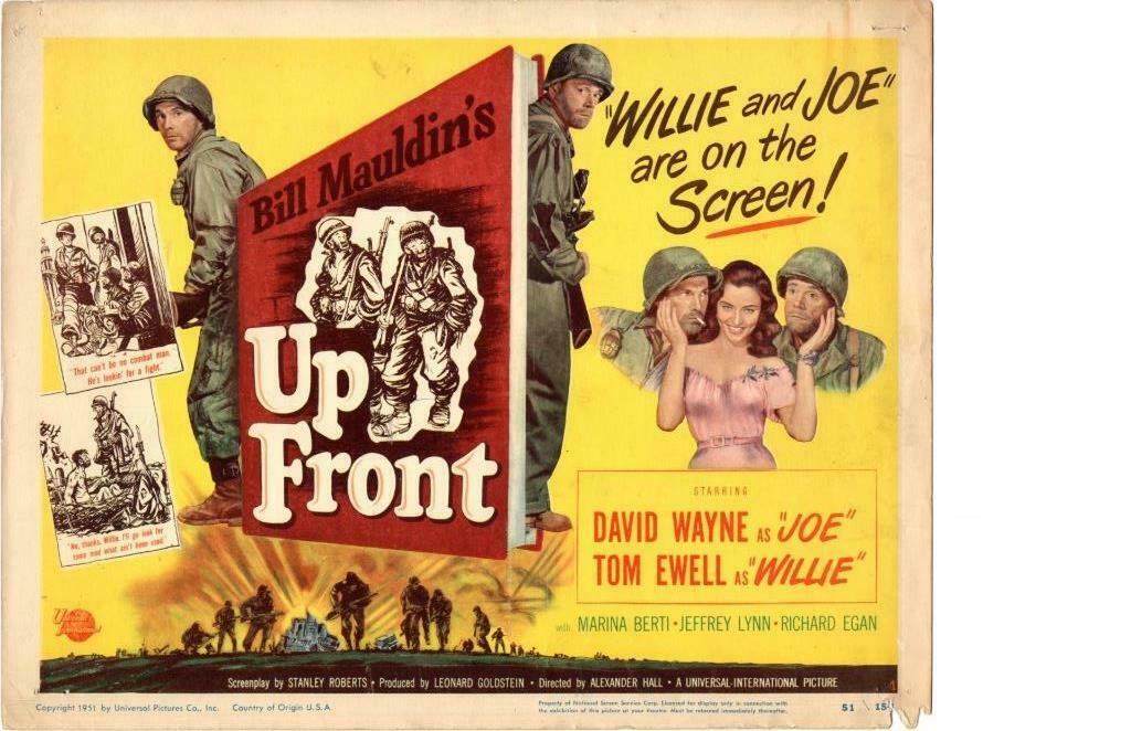 Up Front 1951 Original Release Title Lobby Card Ww2 Tom Ewell ++