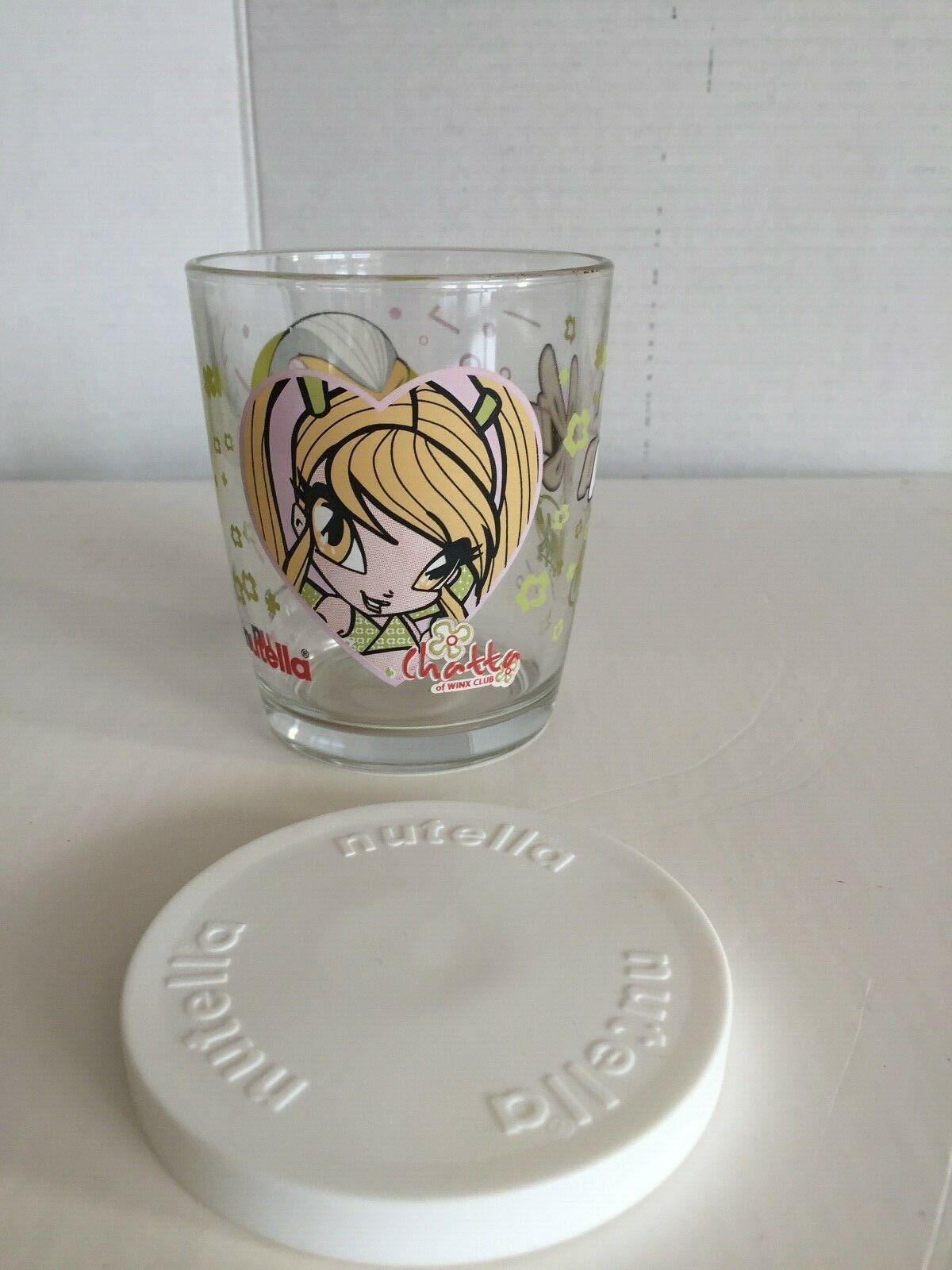 Made Italy Nutella Chatta Winx Club Drinking Glass & Lid, Chatta Cup Pixie Magic