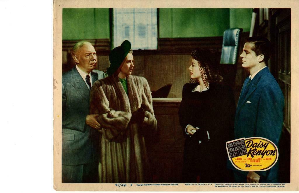 Daisy Kenyon 1947 Original Release Lobby Card Joan Crawford Henry Fonda Andrews