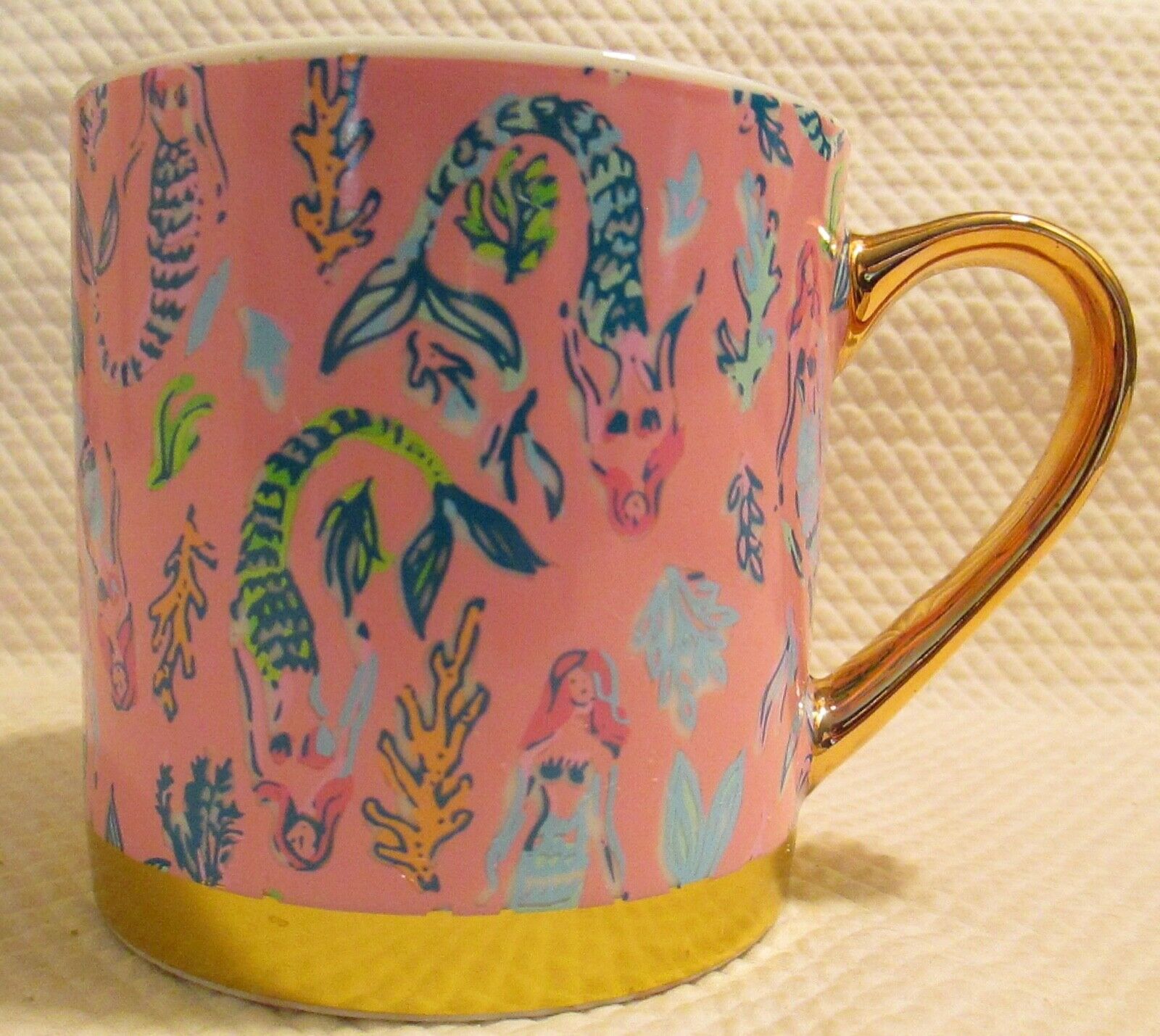 Lily Pulitzer 'girls Night Out' Pink Mermaid Cup Mug - Brand New W/out Box!