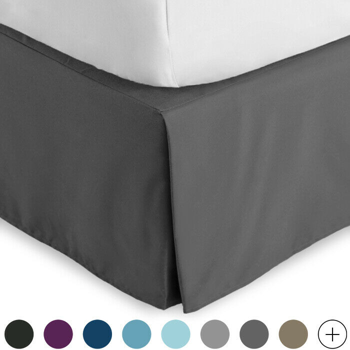 Premium Microfiber Bed Skirt 15 Inch Tailored Drop Dust Ruffle