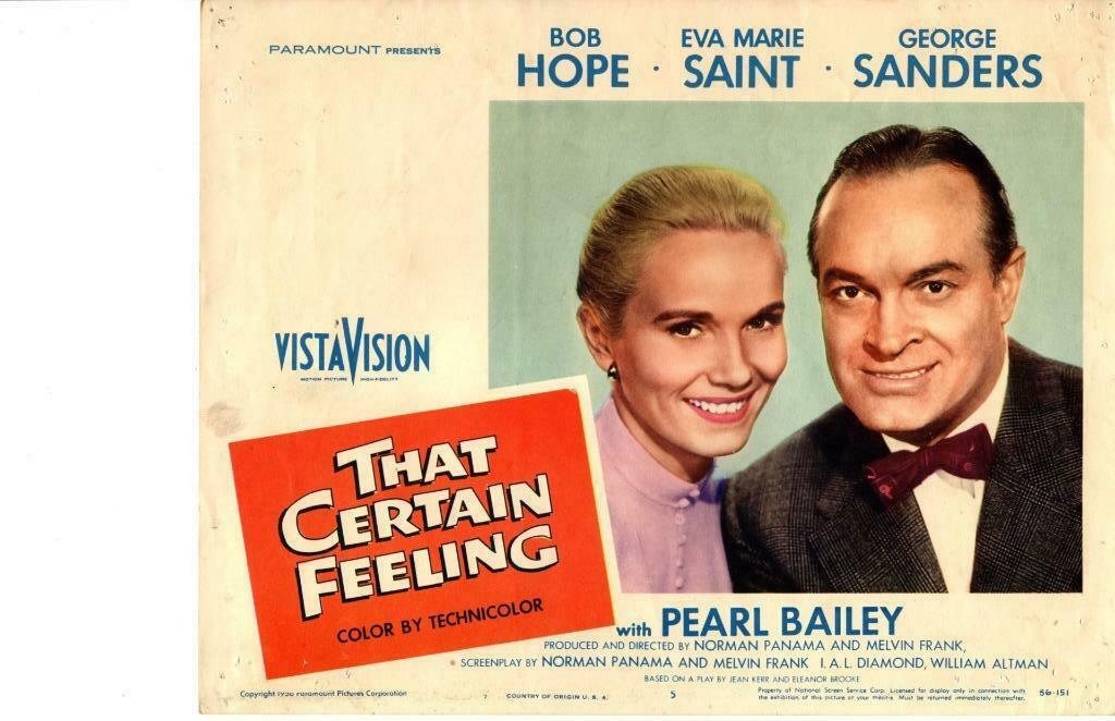 That Certain Feeling 1956 Original Release Lobby Card Bob Hope Eve Marie Saint