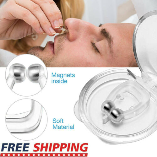 Silicone Magnetic Anti Snore Stop Snoring Nose Clip Sleeping Aid Apnea Guard Us