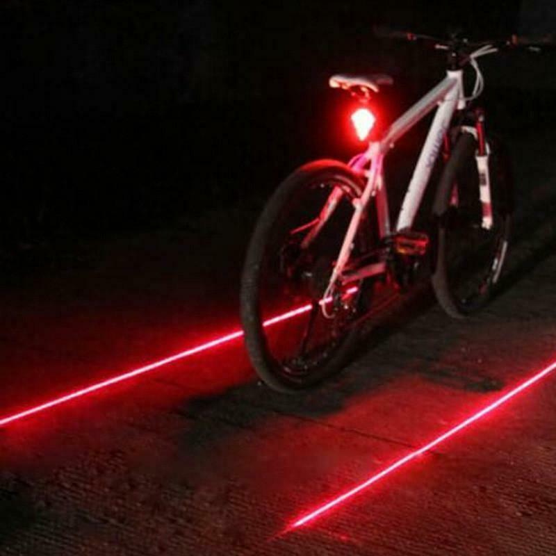 Laser Tail Light Led Bike Rear Frame Mount Bicycle Beam Lamp Flash Modes Warning