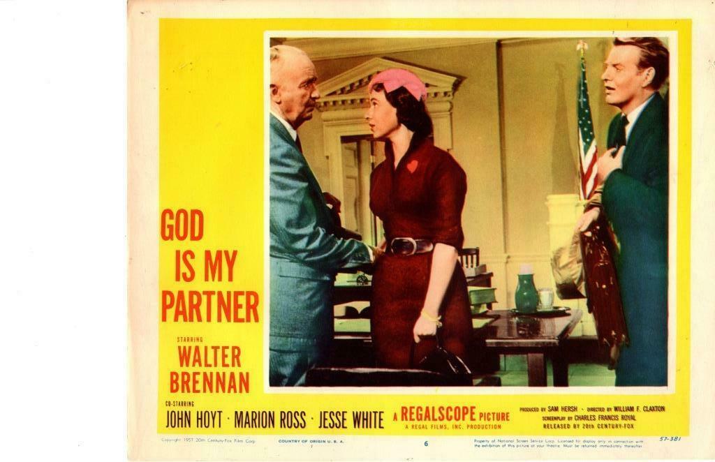 God Is My Partner 1957 Original Release Lobby Card Walter Brennan Marion Ross