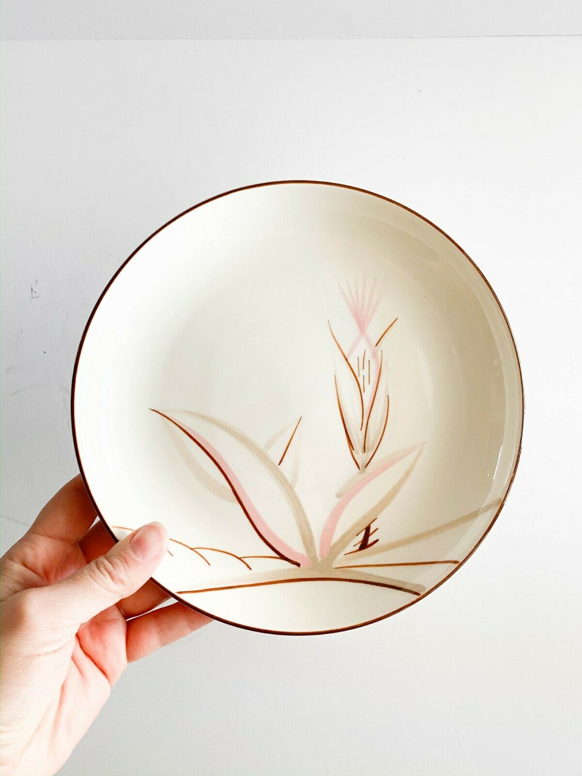 Vintage Winfield Dragon Flower Salad Plate Pink Mid Century Dishes