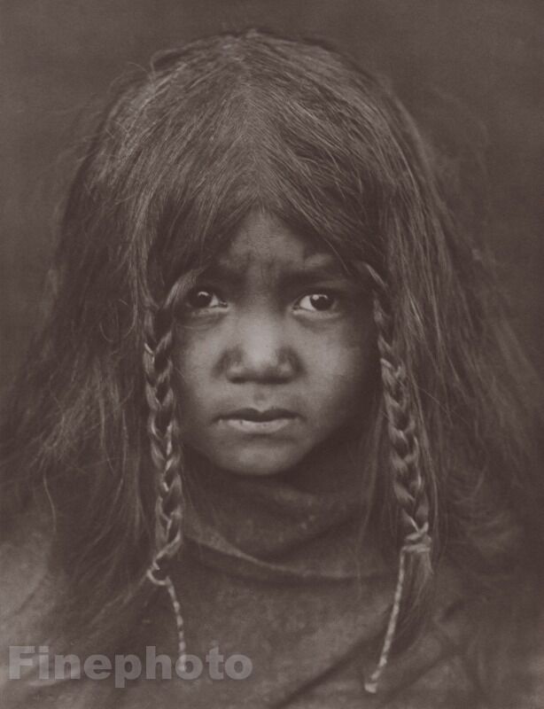 C.1900/72 Edward Curtis Native American Indian Twana Boy Photo Gravure Art 11x14