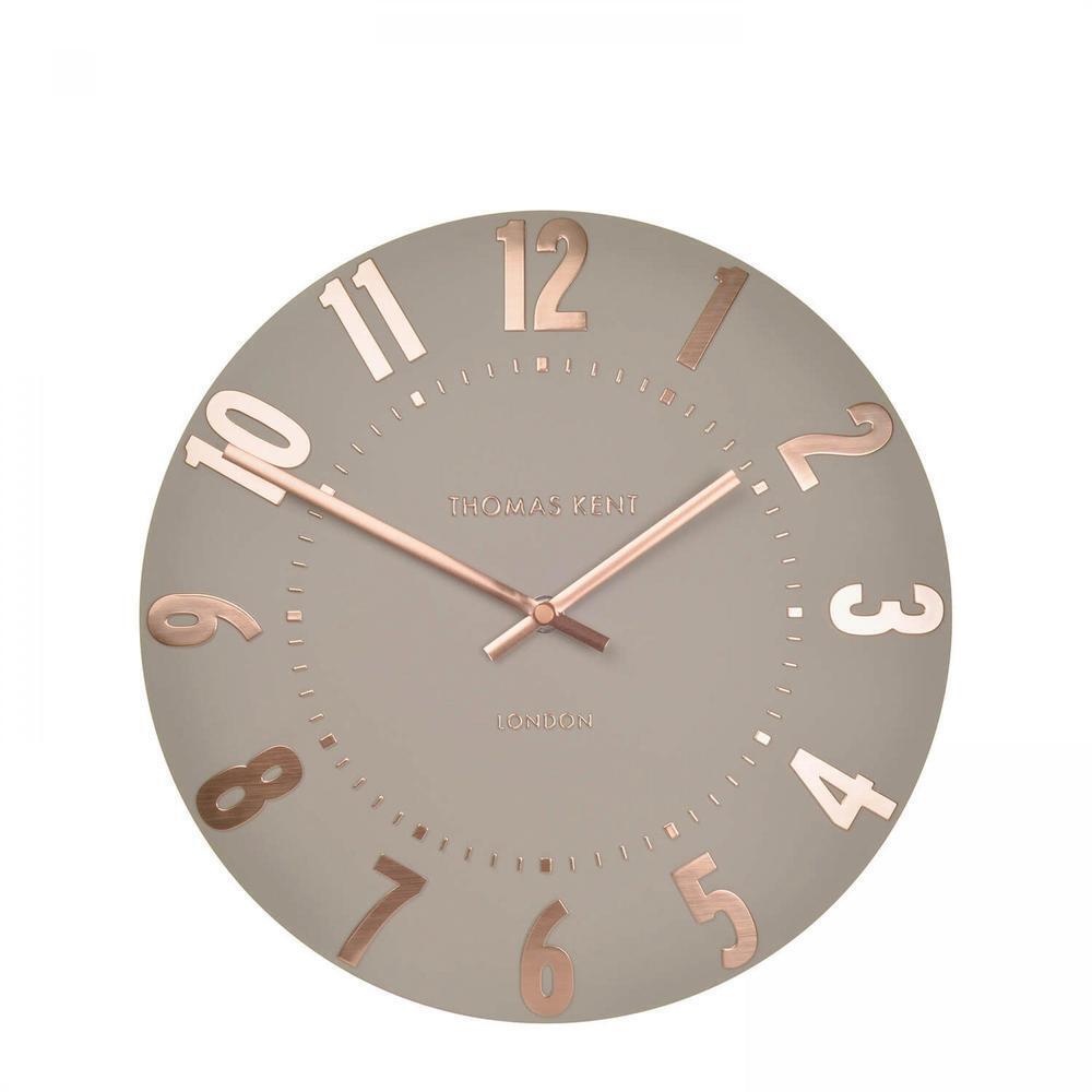 Thomas Kent Mulberry Wall Clock Foiled Arabic Numerals Open Face (rose Gold) - 3