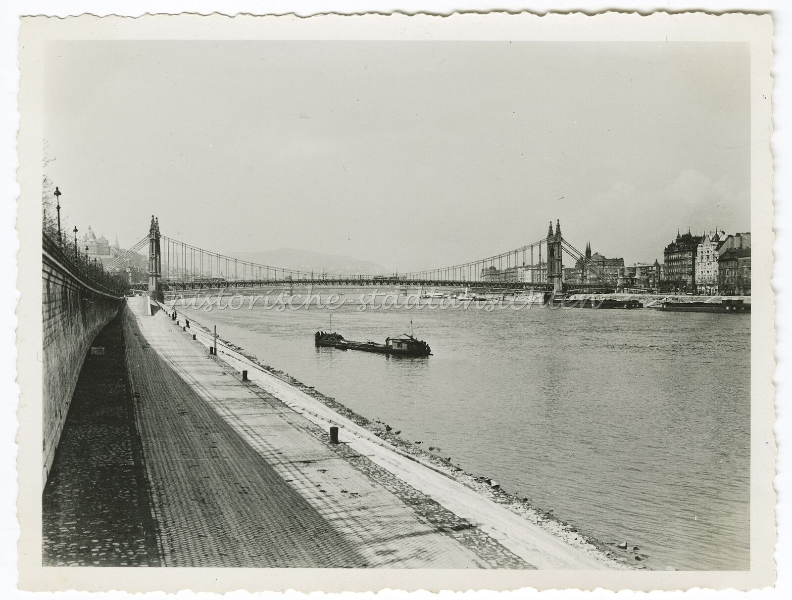 Budapest 1932 - Elisabethbrücke Noch Before Blasting - Old Photo 1930er