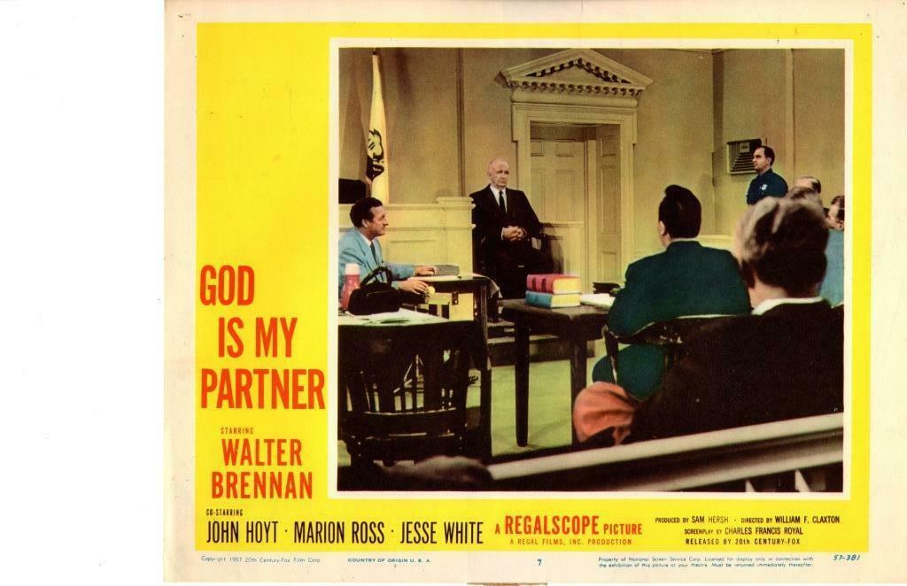 God Is My Partner 1957 Original Release Lobby Card Walter Brennan Marion Ross