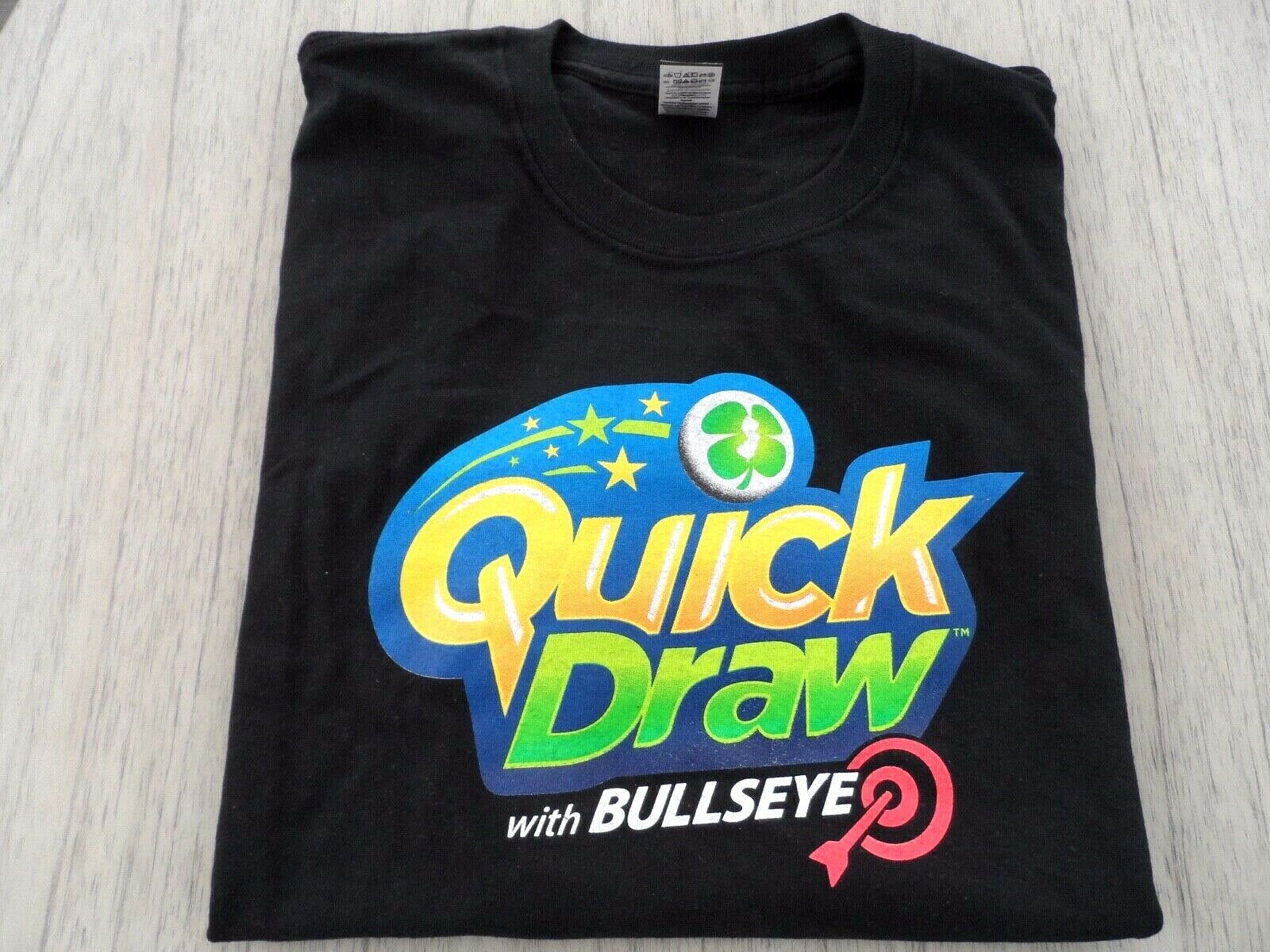 New Jersey Lottery Quick Draw W/ Bullseye~promotional T~shirt~size Large~new~htf