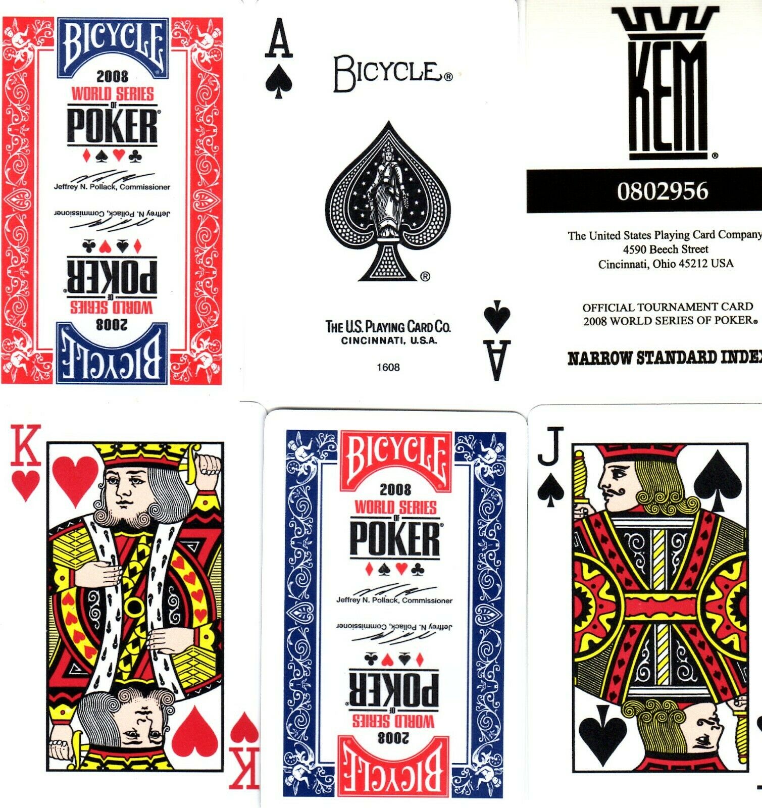 Wsop® 2008 Playing Cards Kem-cello Wrapped Brand New In Box. The Real Cards